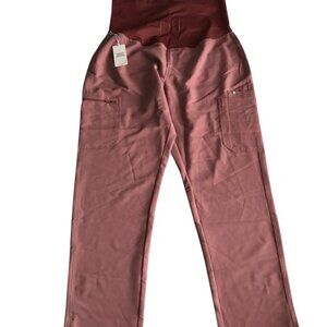 FIGS Yola Maternity Scrub Pants 2.0 TALL X-Large XL Mineral Mauve Pink TALL XL